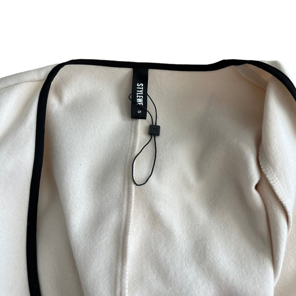 Stylewe Split Panel Open Duster Trench Cream Blac… - image 3